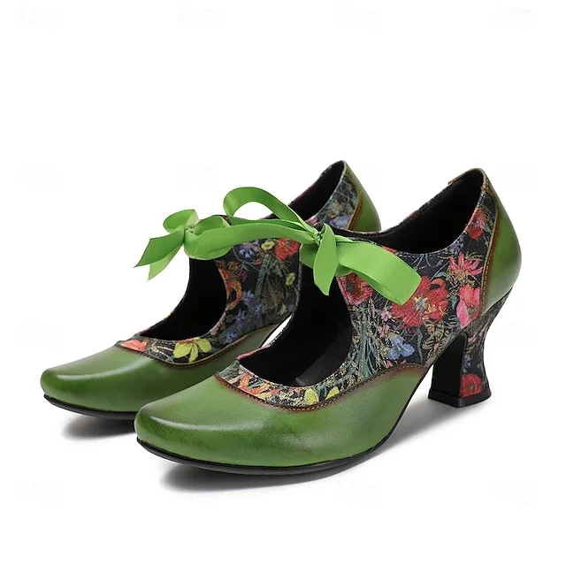 Retro Vintage Rococo Baroque Mary Jane Shoes Chunky Heels Chunky Heels Fancy Dress Women's Royal Carnival of Venice Adults' Shoes