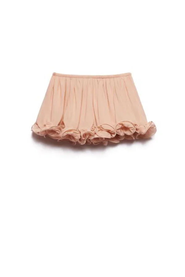 Romantic Drama Chiffon Wavy Ruffles Elastic Waist Loose Shorts