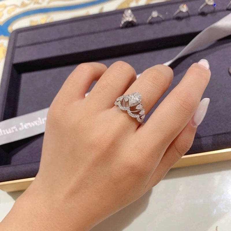 Streetwear Geometric Copper Gold Plated Rhinestones Rings 1 Piece