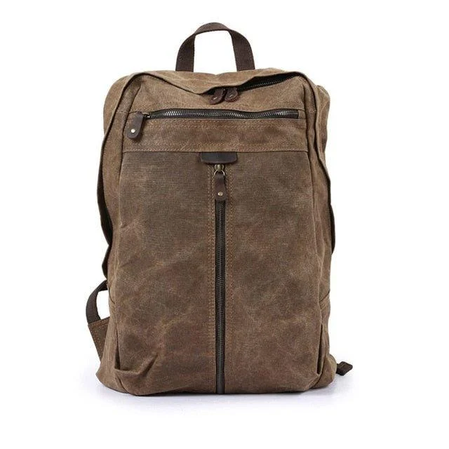 Waterproof Waxed Canvas Backpack Laptop Daypack