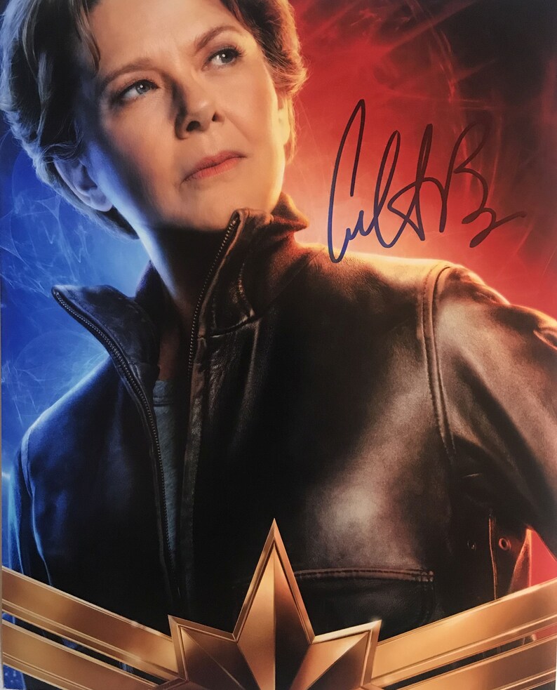 Annette Bening Signed Autographed Captain Marvel