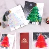 Arbre de no&euml;l 3D Pop-Up cartes de v&oelig;ux avec enveloppe