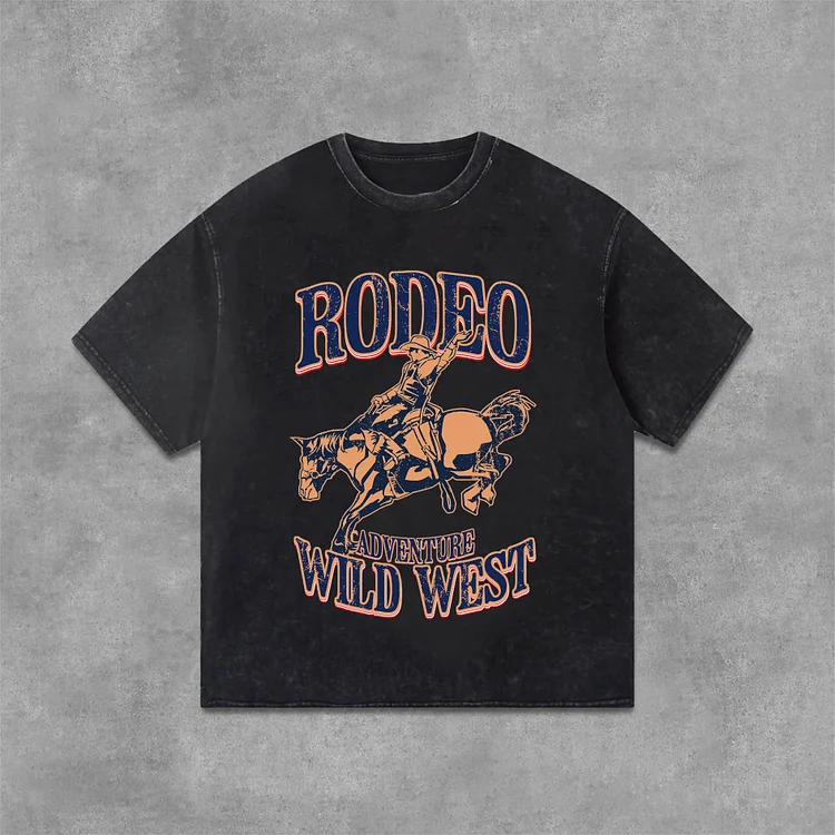 Coors Banquet Rodeo Classic Graphics Print Acid Washed T-Shirt SOPULA