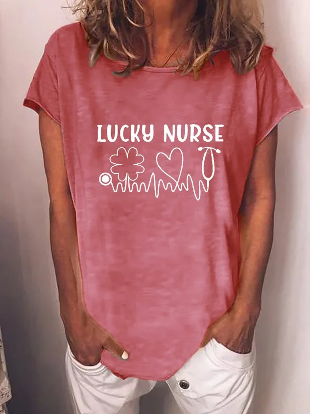 St Patrick's Day Lucky Nurse Graphic Tee socialshop