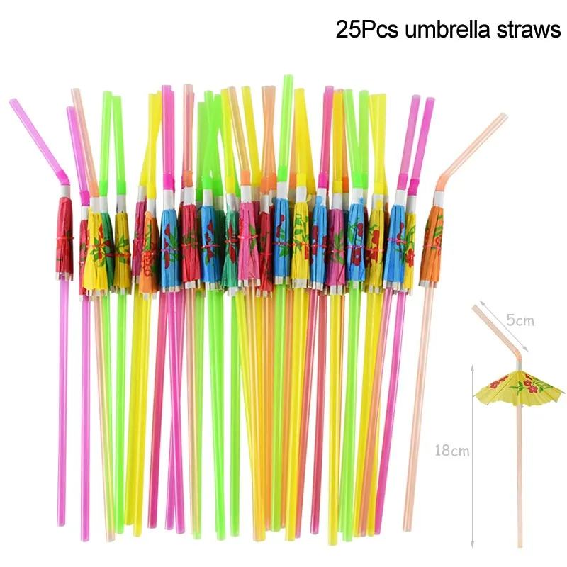 Hawaiian Party Decorations Palm Leaves Bunting Banner Luau Flamingo Summer Tropical Party Decoration Jungle Safari Party Ballons
