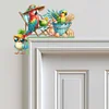 (US Local)Parrot Wooden Diamond Painting Door Topper Right Angle Sign for Party (Left)