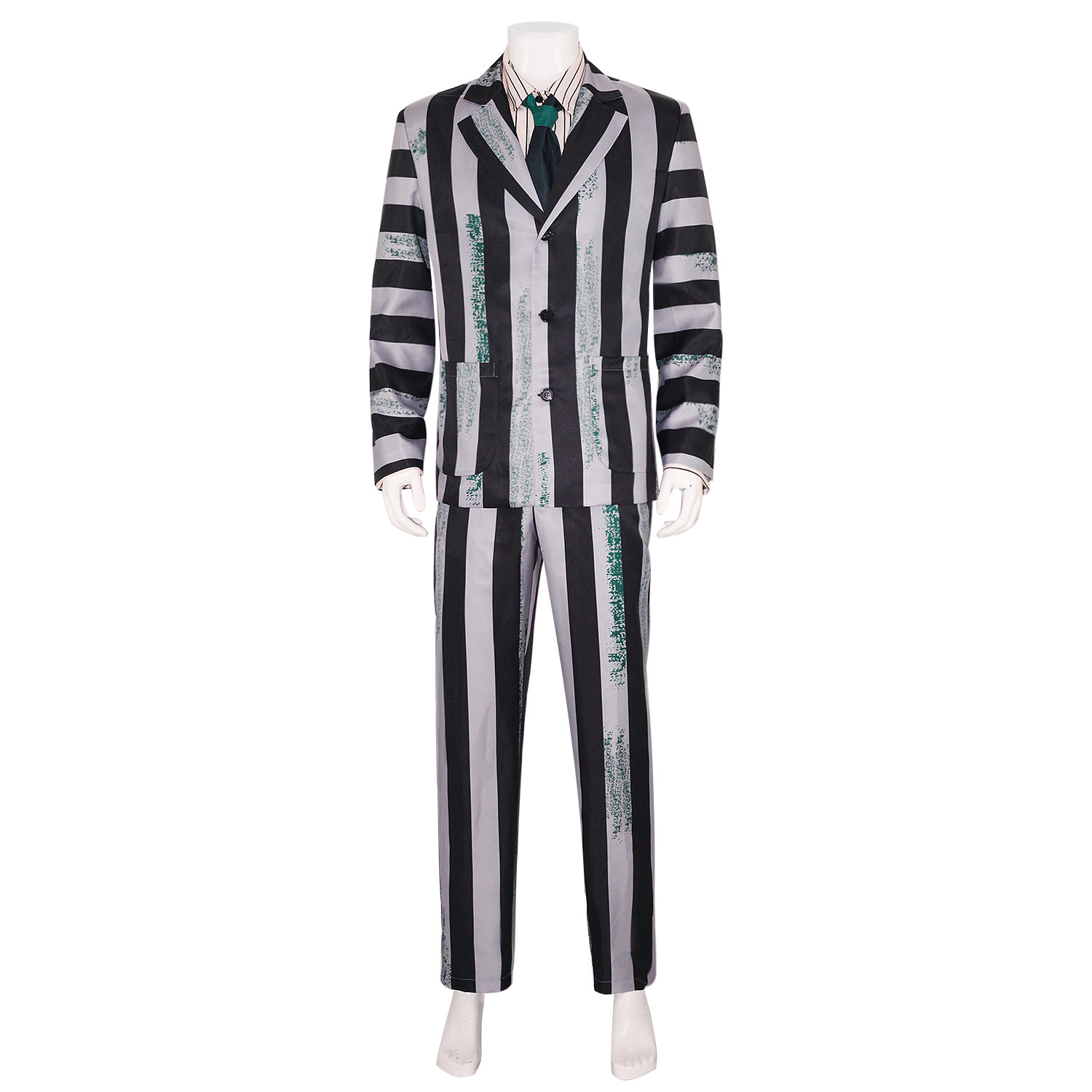 Beetlejuice Musical Cosplay Costume Striped Halloween Suits