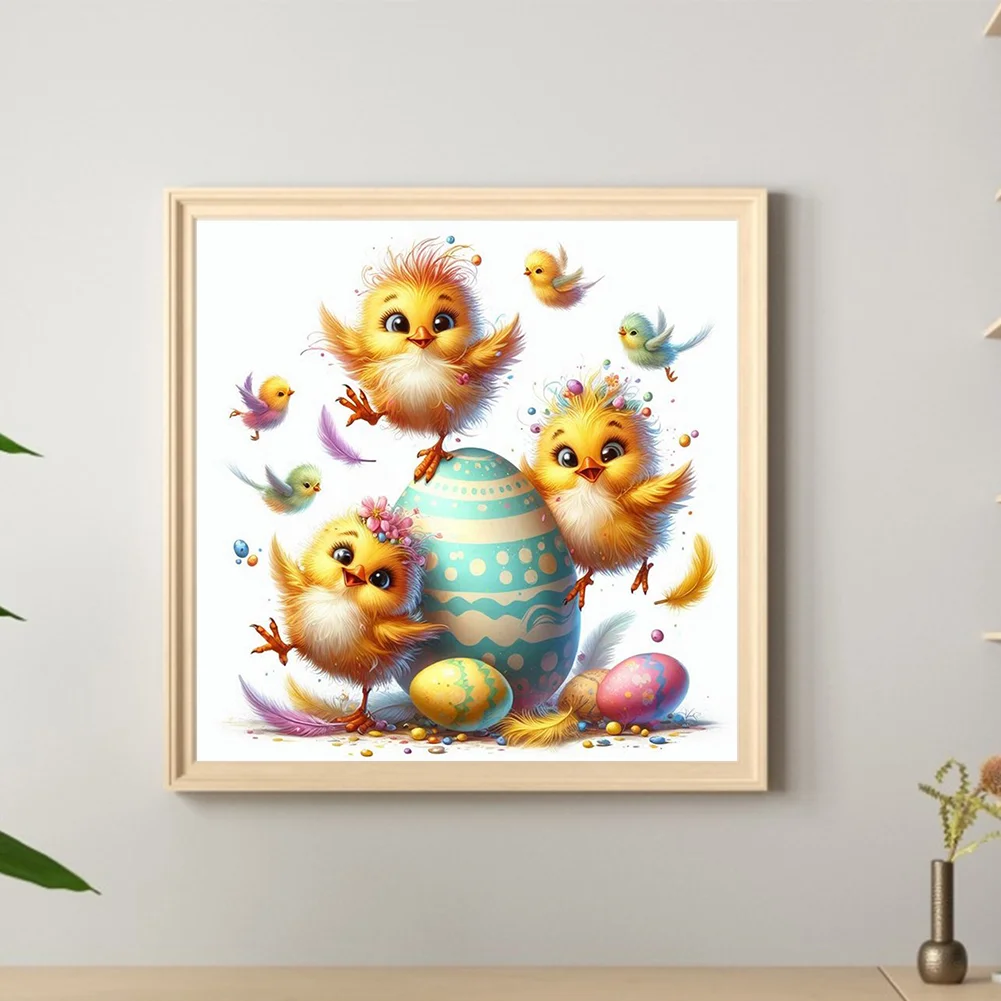 Diamond Painting - Full Round Drill - Easter Chicks(Canvas|30*30cm)