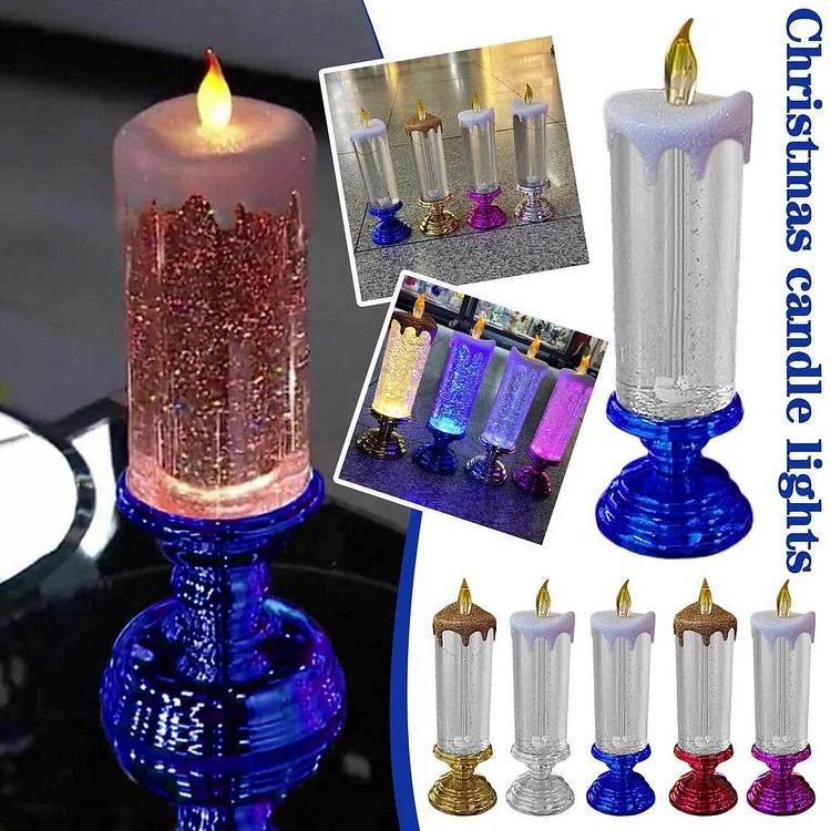 LED Christmas Candles Rechargeable With Glitter - tree - Codlins