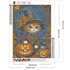 Chats D'Halloween Complète Rond Diamant Peinture 30X40CM