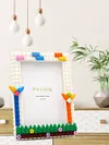 Windmill DIY Building Block Photo Frame Kit,Creative Handmade Assembled Photo Frame Handmade Craft Gift Home Tabletop Display Decor