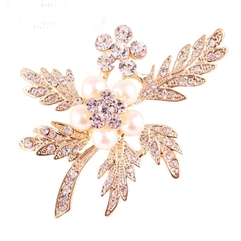 Elegant Pin Star Flower Snowflake Imitation Pearl Alloy Rhinestone Women’S Brooches