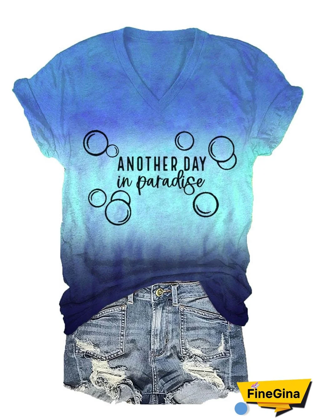 Women's Another Day In Paradise V-Neck T-Shirt