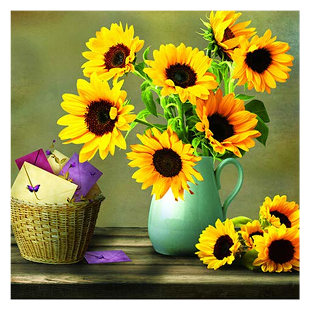 

Flower - 11CT Stamped Cross Stitch - 50*50CM, 501 Original
