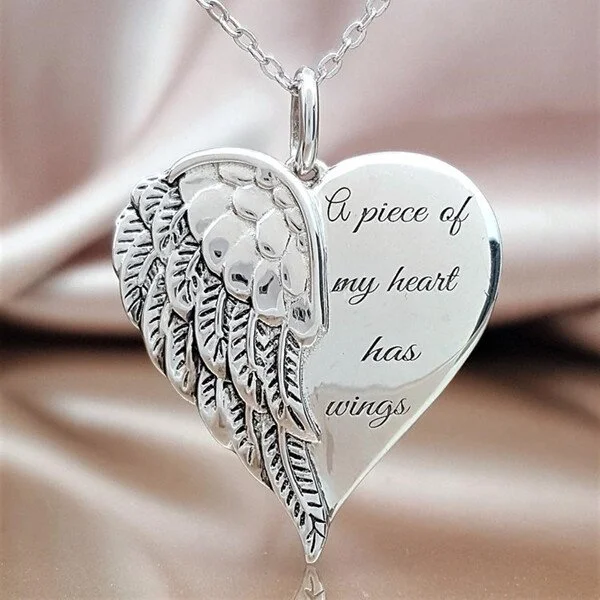 🔥Last Day Promotion 70% OFF"A Piece of my Heart has Wings"Pendant Necklace