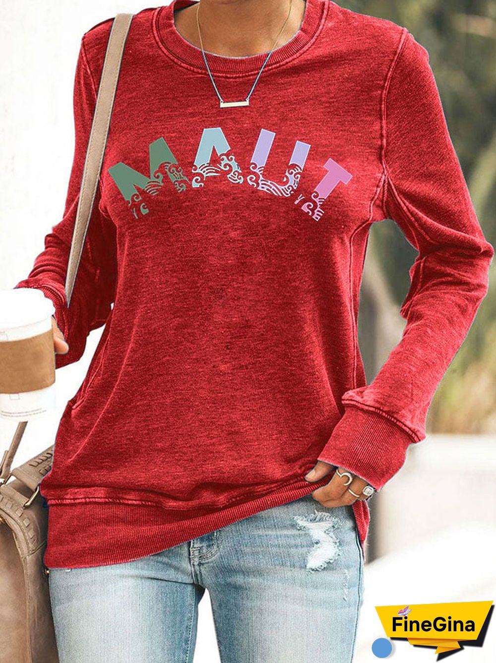 Women's Maui Printed Sweatshirt