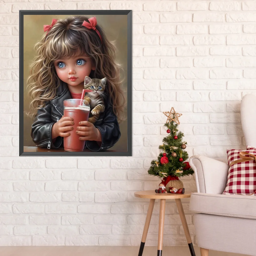 Full Round Diamond Painting 40*50cm - Sweet Cool Girl