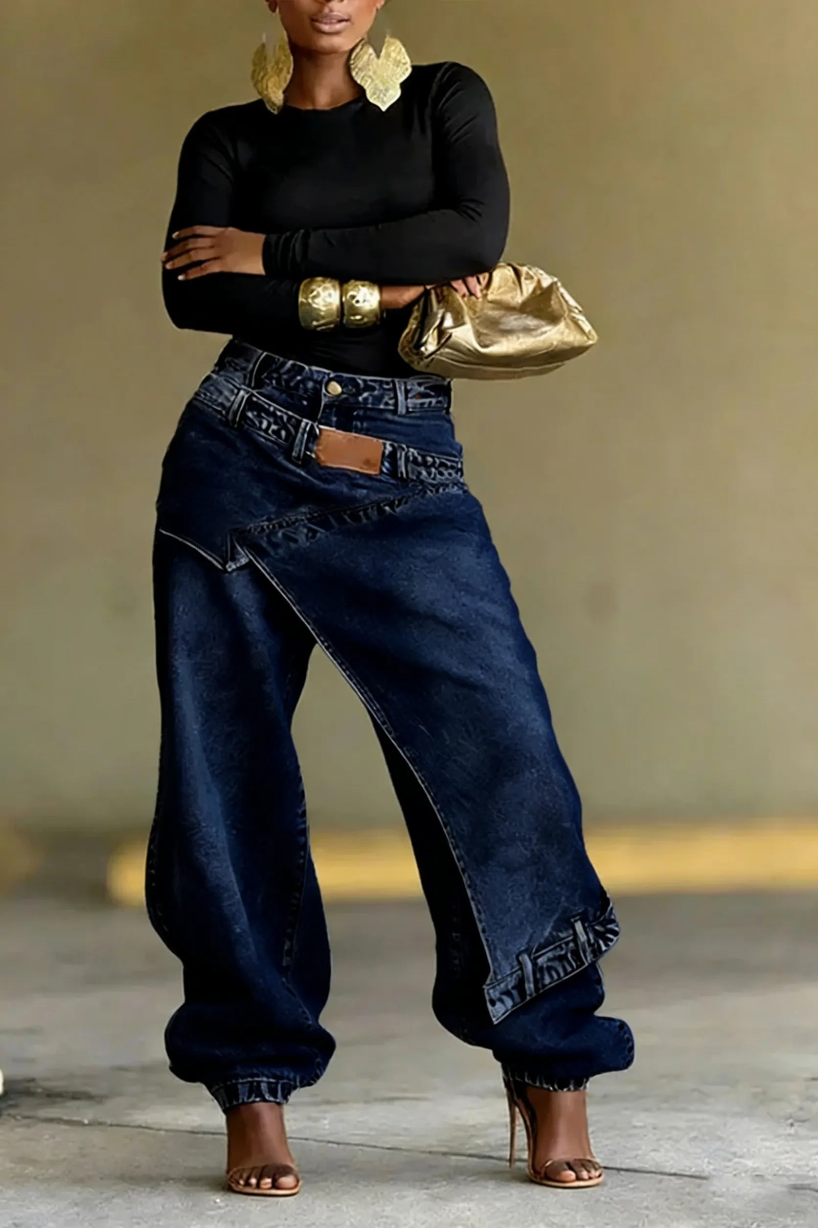 Women's Two-Piece Street Style Fashion Jeans&Diamond Jeans image 2