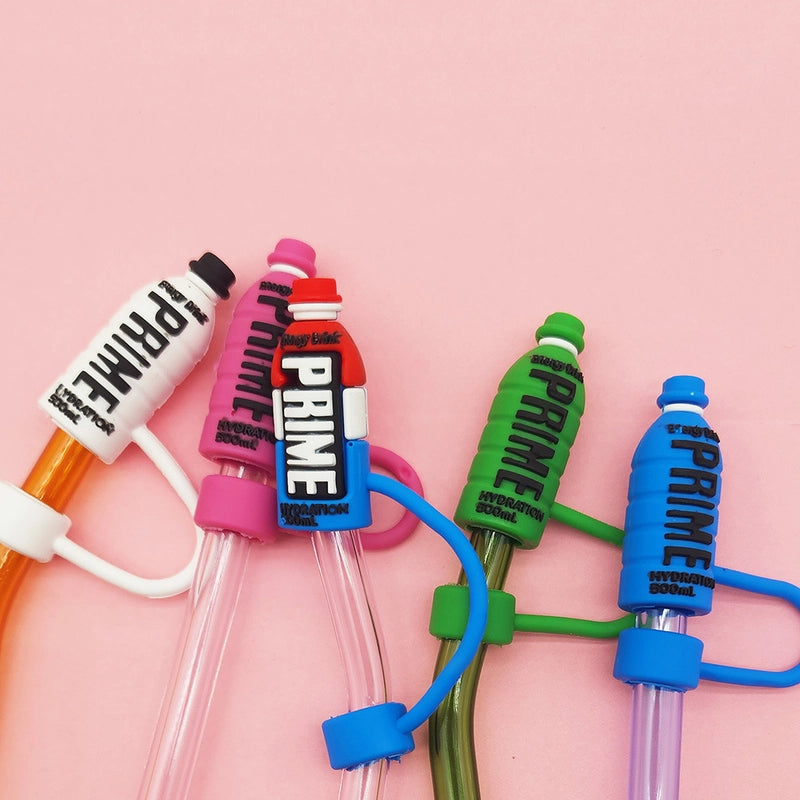 Cute Beverage Bottle PVC Straw Decorative Cap 1 Piece