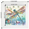 5D DIY Partial Special Shaped Drill Dragonfly Diamond Painting With Frame Decor 19.2x19.2cm