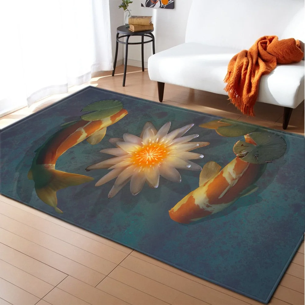Carpet For Living Room Home Bedroom Bedside Children's Decoration Rug Animal Pattern Hallway Balcony Bathroom Non-Slip Floor Mat
