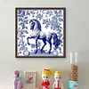 (Multi-Style) Blue And White Porcelain Animal-11CT Stamped Cross Stitch 40*40cm
