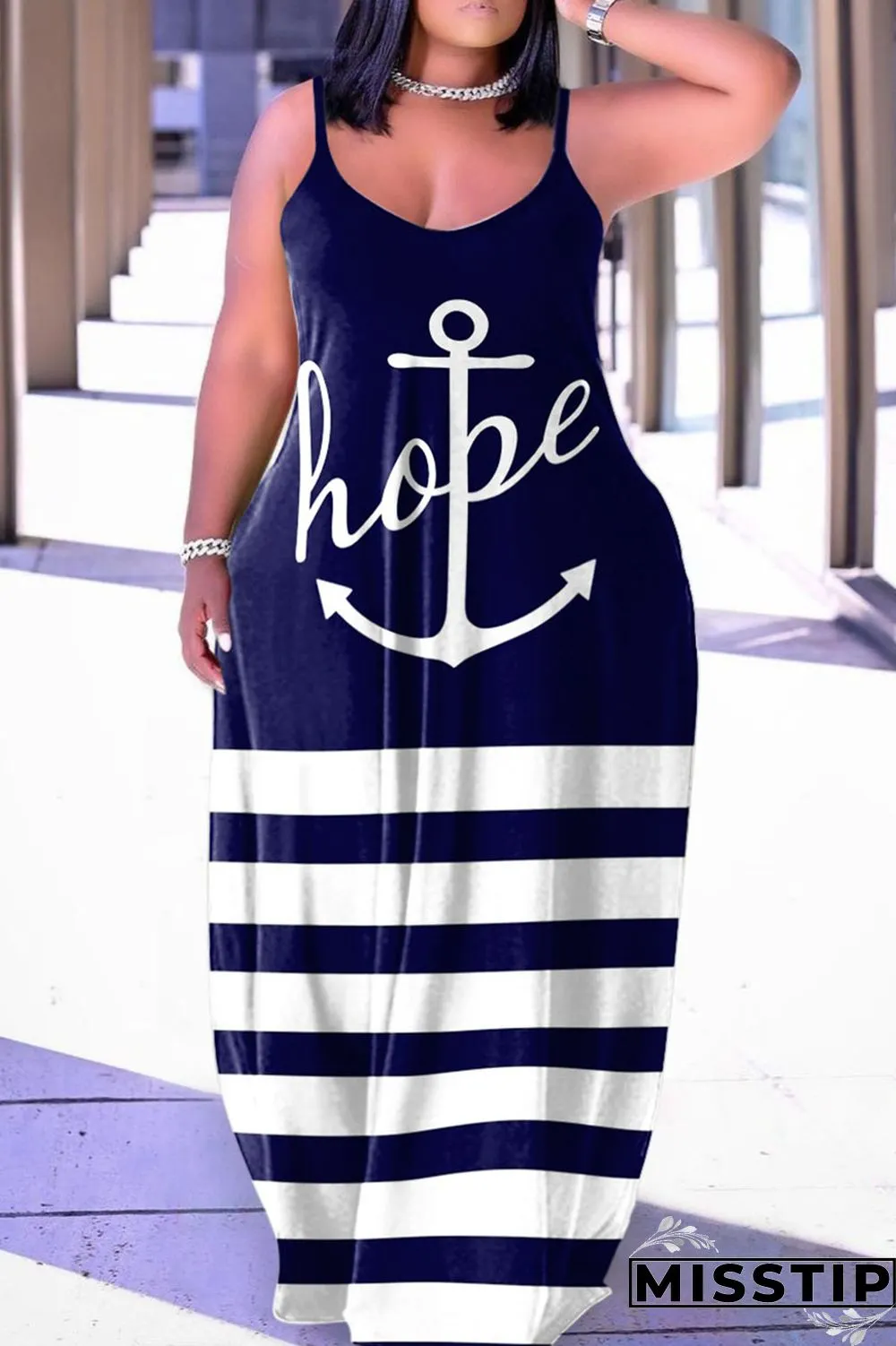 Pink Sexy Casual Print Backless Spaghetti Strap Long Dress Dresses