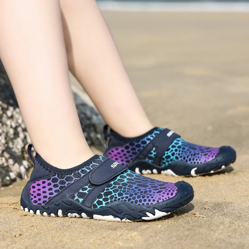 school supplies  Children Aqua Shoes Solid Color  Barefoot Water Beach Wading Child Summer Non-Slip Sport Swimming Watersport Beach Shoes Kids