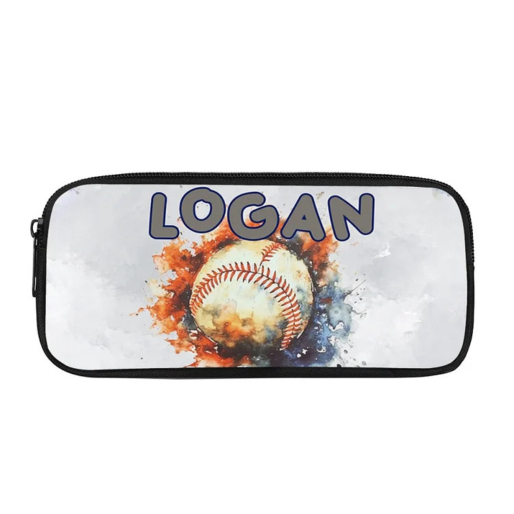 Personalized Baseball Pencil Case, Customized Name Pen Case For Kids, Back To School Gift
