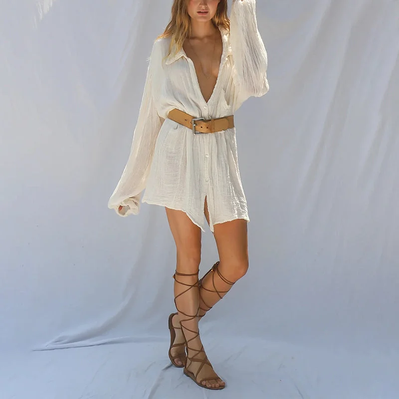 Sexy Pleated Mini Dress