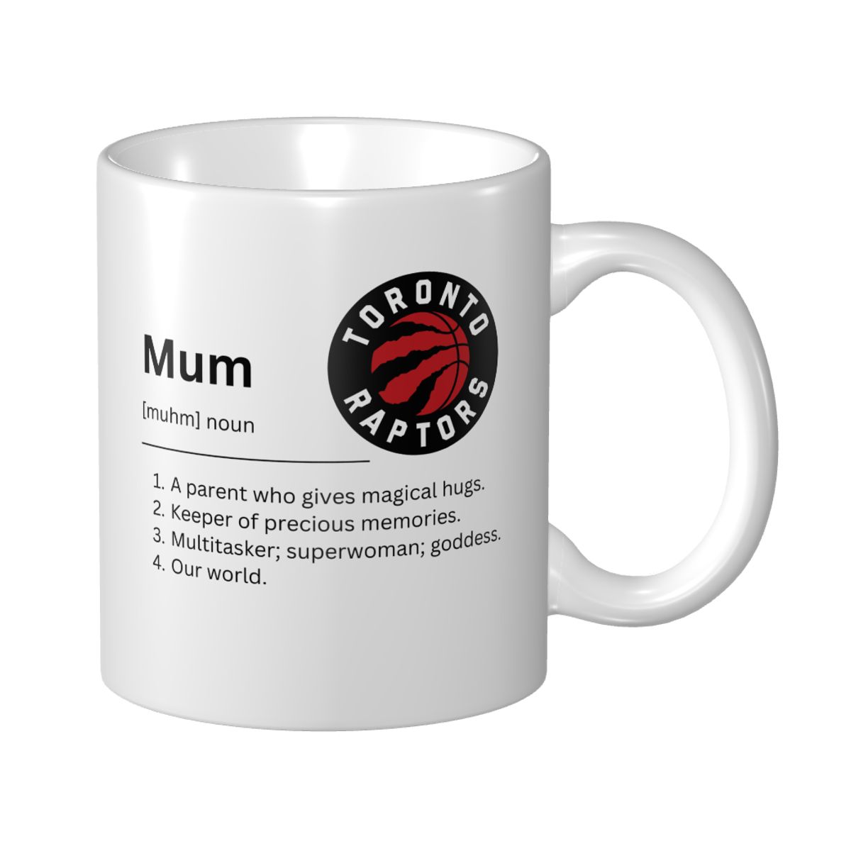 Toronto Raptors Minimalist Dictionary Mother's Day Ceramic Mug