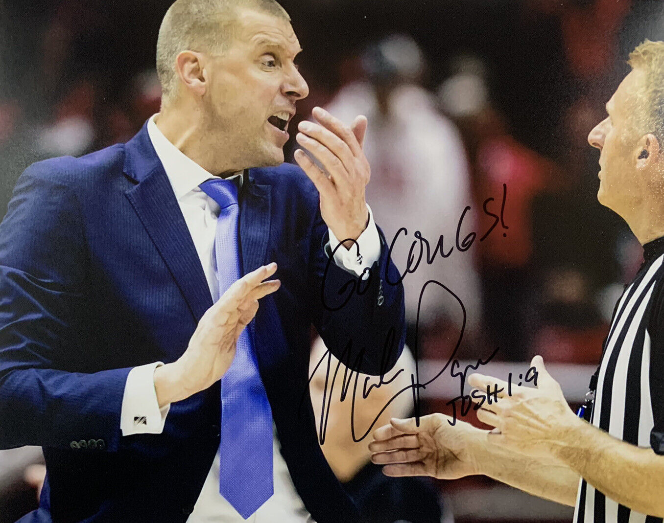 MARK POPE HAND SIGNED 8x10 Photo Poster painting BYU COUGS COACH RARE AUTHENTIC AUTOGRAPH