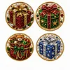 [Upgrade]4Pcs Acrylic Special Shape Xmas DIY Waterproof Diamond Painting Coaster Kit