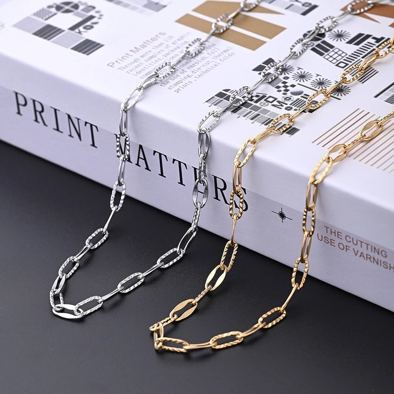 1 Roll 10x4.5mm 304 Stainless Steel 18K Gold Plated Solid Color Polished Chain