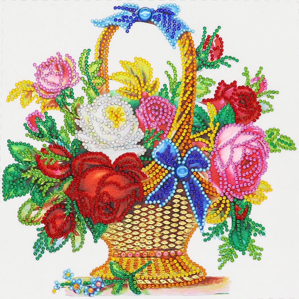 Partial Special Shaped Diamond Painting Flower Basket