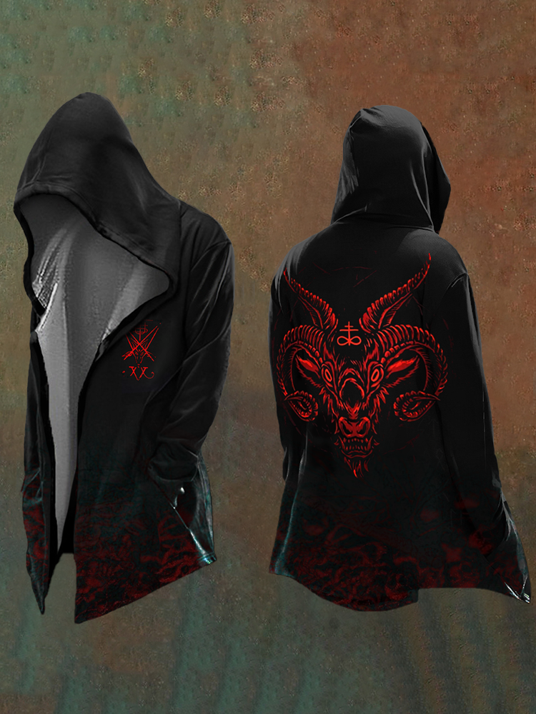 Men's Satanic Blood Devil Digital 3D Printed Casual Hooded Jacket / Rvogue / Rvogue
