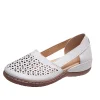 Women Wedges Orthopedic Hollow Out PU Summer Vintage Sandals