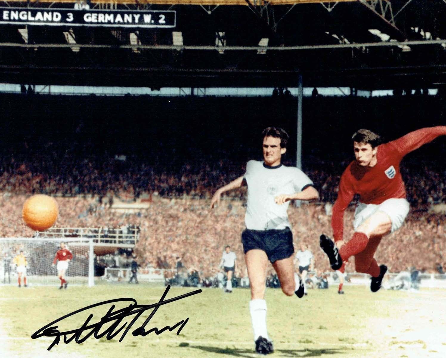 Geoff HURST SIGNED Autograph 10x8 Photo Poster painting 1 1966 World Cup Hat-trick AFTAL RD COA