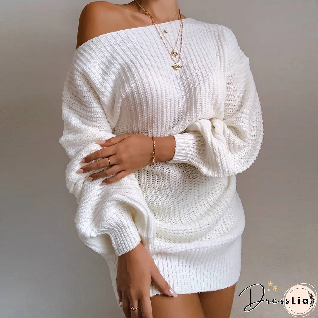 Charlotte Versatile Off-Shoulder Sweater Dress