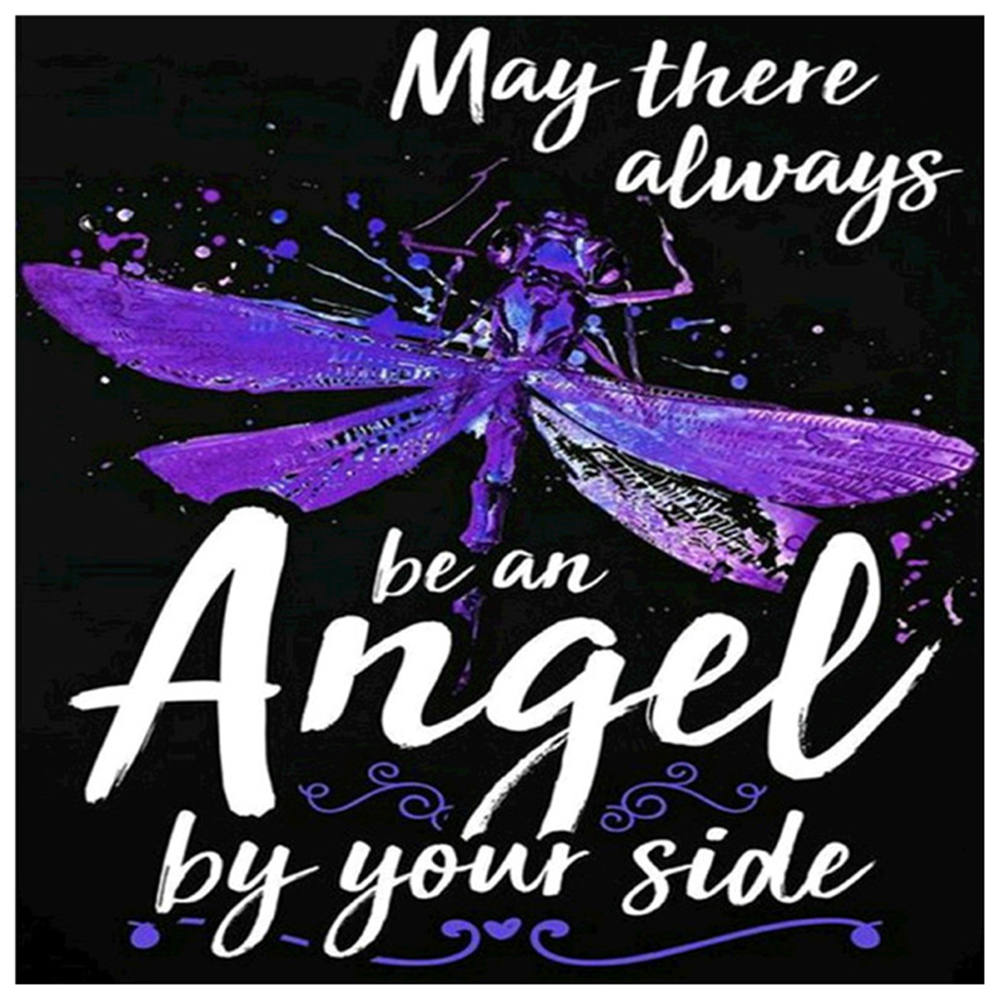 

Purple Dragonfly - Round Drill Diamond Painting - 30*30CM, 501 Original