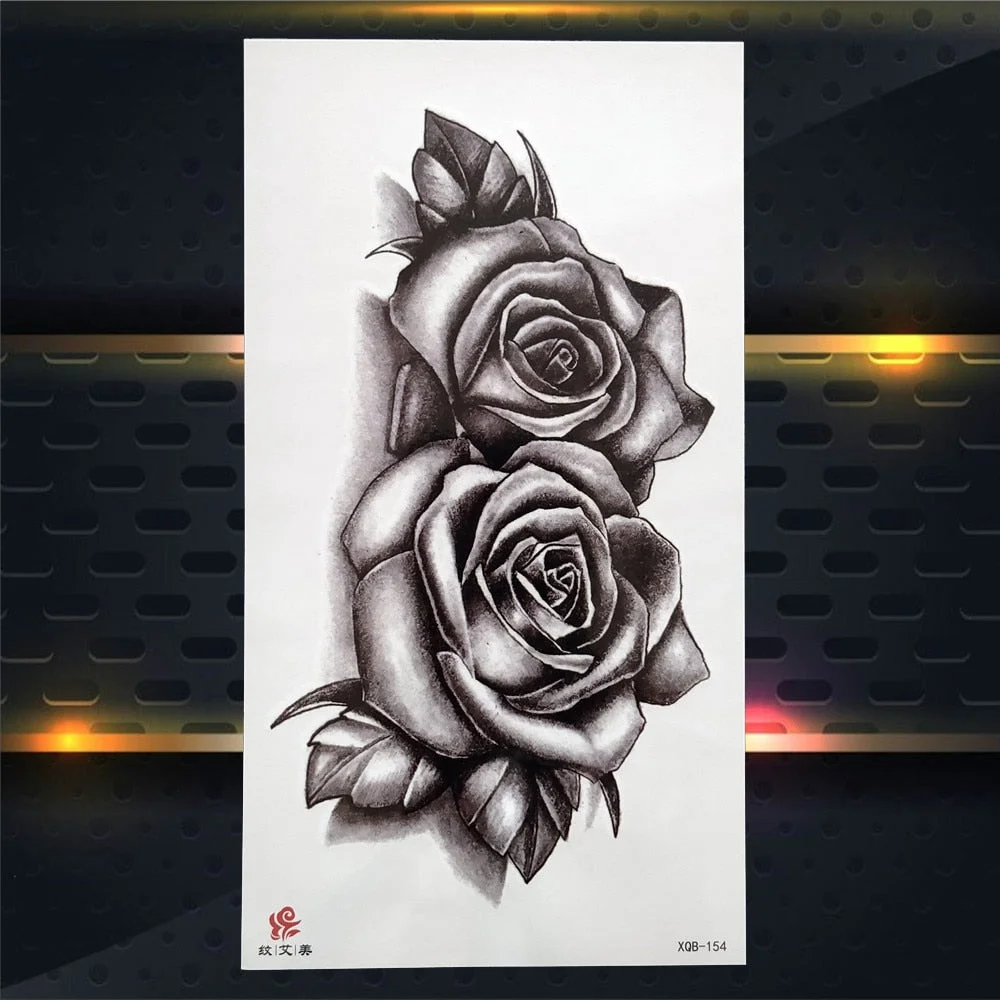 Tribal Dreamcatcher Fake Temporary Tattoo For Women Men Wolf Henna Feather Tattoos Sticker Watercolor Compass Waterproof Tatoos