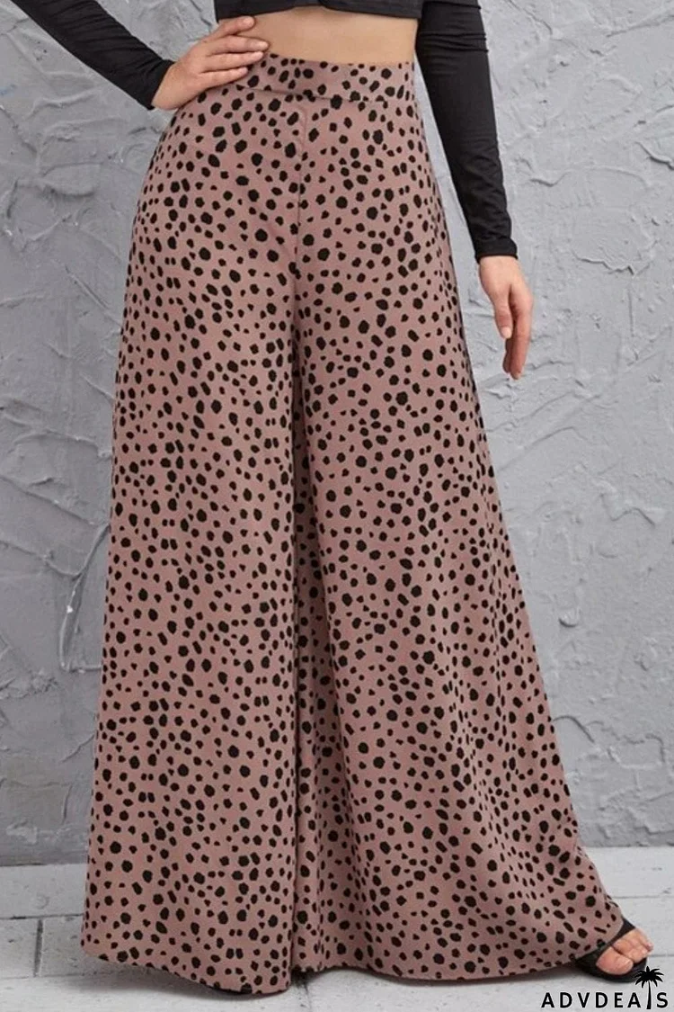 Animal Print High-Rise Culottes