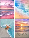 4Pack Seaside View-Full Round Diamond Painting(30x40cm)