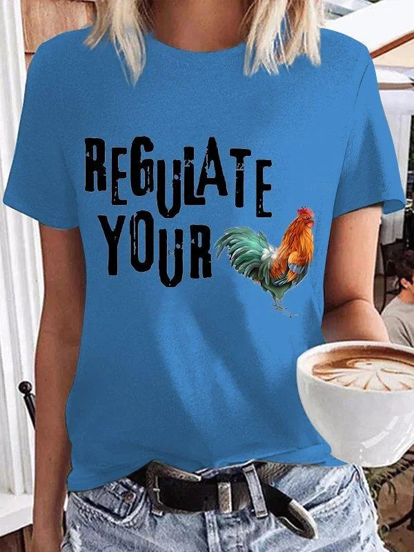 Women's Regulate Your C*ock Feminine Print T-Shirt