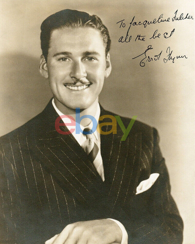 Errol Flynn Signed 8x10 Autographed Photo Poster painting reprint