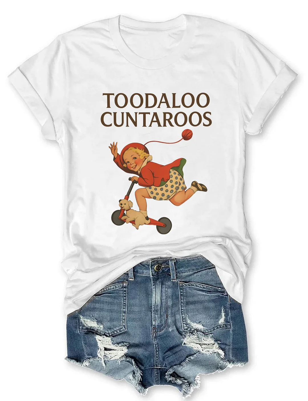 Toodaloo Cuntaroos Funny Roller Girl T-shirt