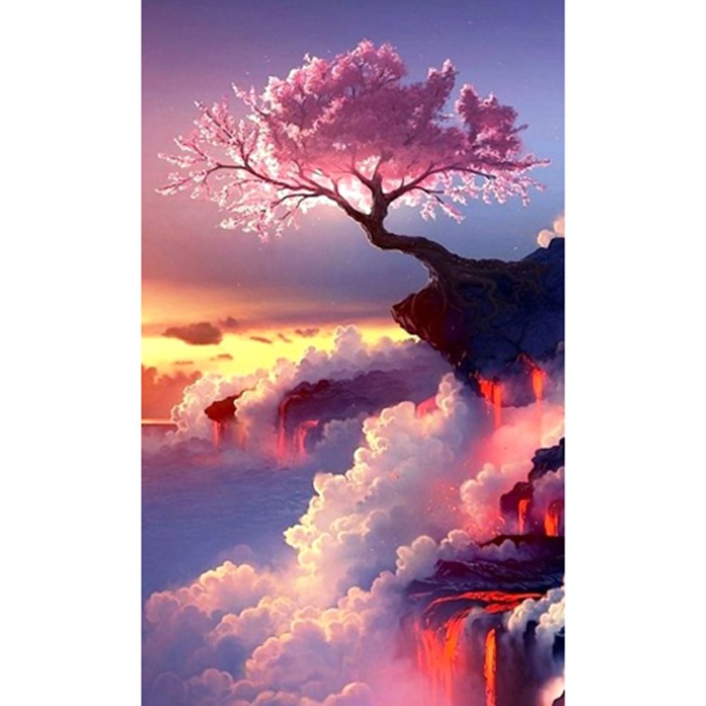 Peach Trees - Full Round - Diamond Painting (30*50cm)