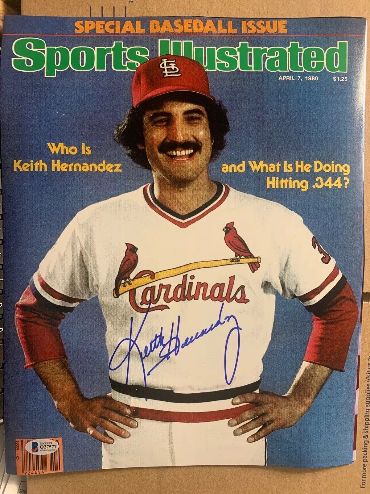 Keith Hernandez Hand Signed 11x14 Cardinals Photo Poster painting Auto Beckett Auth D3