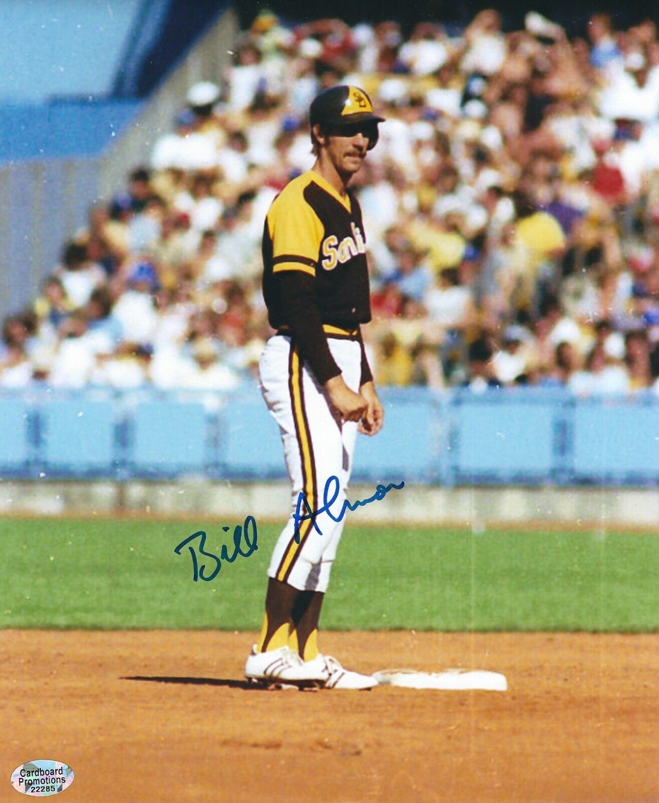 Signed 8x10 BILL ALMON San Diego Padres Autographed Photo Poster painting - COA