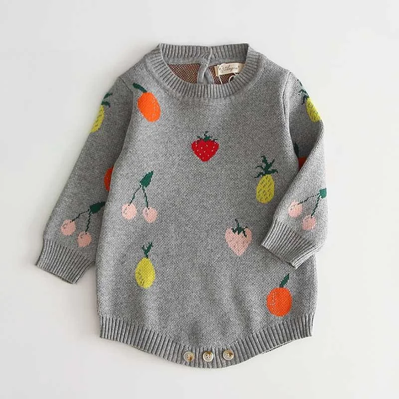 Newborn Baby Girls Boys Knitted Romper Baby Clothes Cotton Pompom Woolen Baby Rompers Ruffle Infant Baby Boys Jumpsuit Overalls